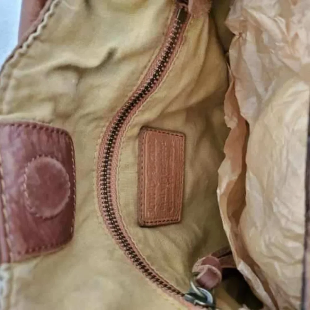 Brown tan beige green gray leather lucky hobo boho cowgirl western tie dyed